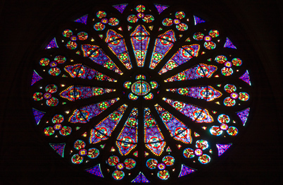 Rose window of the Basilique Sainte Clotilde (David's France Gallery)
