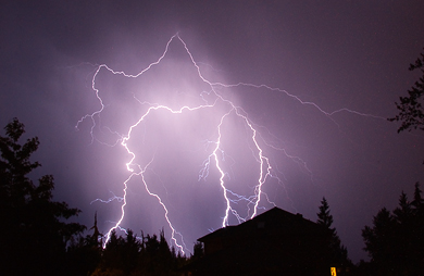 Then they hovered over our neighborhood for 90 minutes (Hovering Lightning Storm)