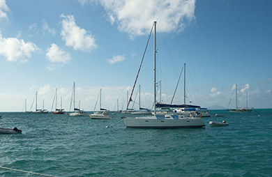 Here's where we moored for the night (Sailing the British Virgin Islands)