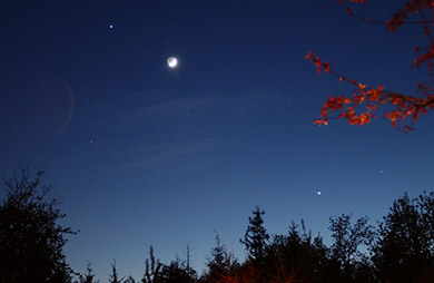 The Moon and Crescent Venus (Sky & Space Gallery)